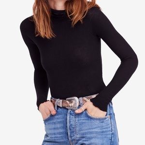 Free People Waffle Knit Turtleneck